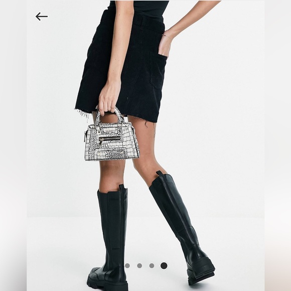 NEW River Island Mini Croc Zip Front Tote - Picture 5 of 5